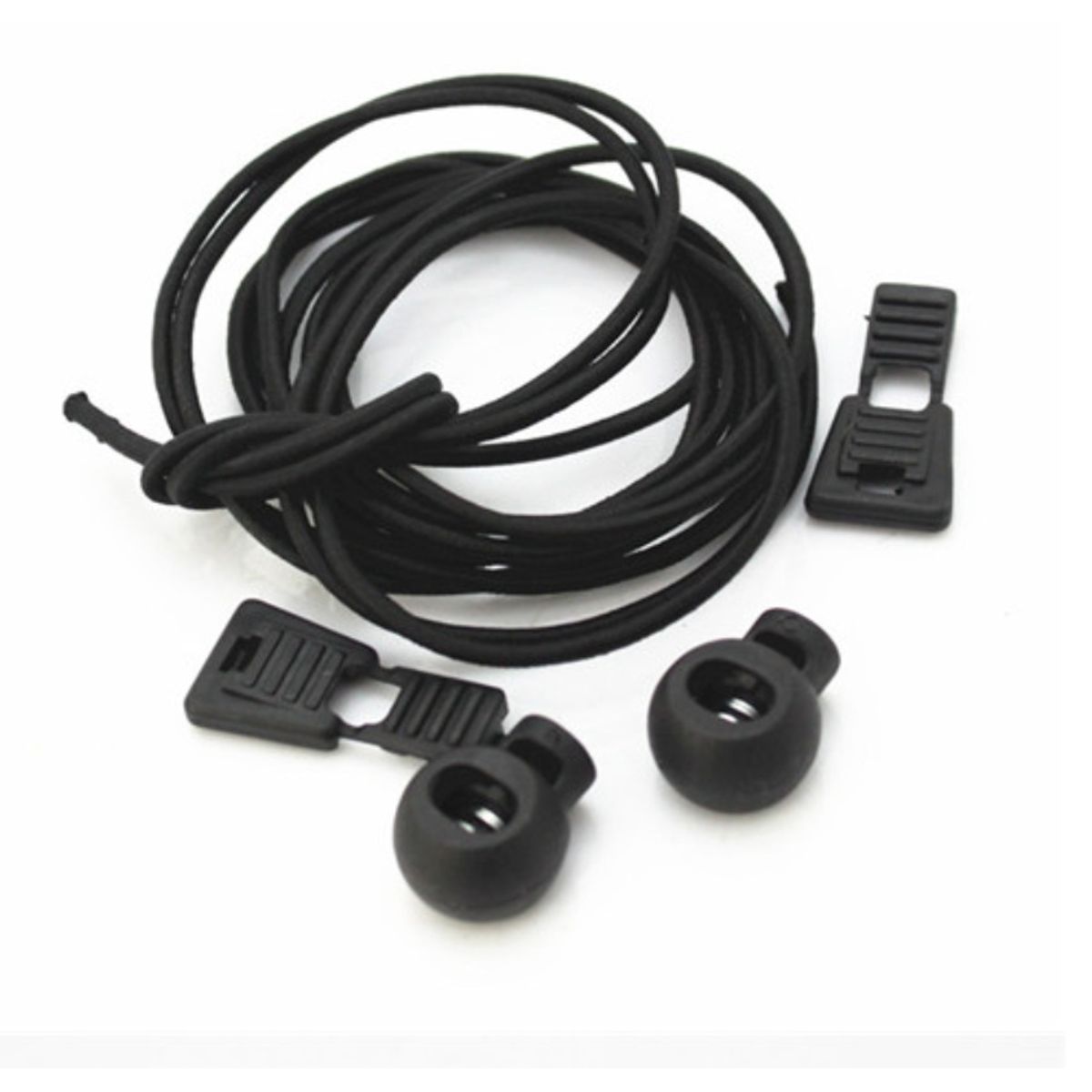 GENERICO - Par De Cordones Zapatillas Bloqueo Running Gris Oscuro