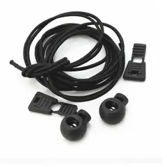 GENERICO - Par De Cordones Zapatillas Bloqueo Running Gris Oscuro