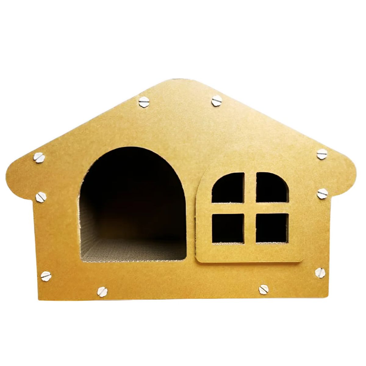 SUKEA - Rascador En Forma De Casa Para Gatos Carton Corrugado