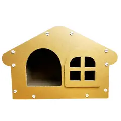 SUKEA - Rascador En Forma De Casa Para Gatos Carton Corrugado