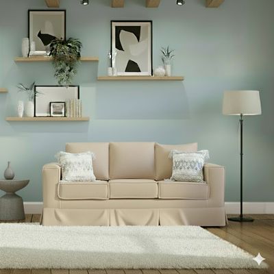 Imagen 2 del producto Juego Living Pompeya Beige sofa 3 cuerpos y sofa 2 cuerpos resortes