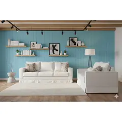 MUNDO LIVING - Juego Living Pompeya Blanco sofa 3 cuerpos y sofa 2 cuerpos resortes