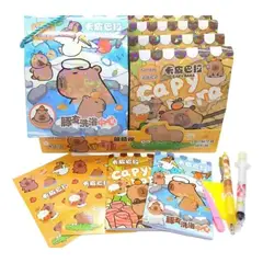GENERICO - Set Papelería Kawaii Capibara Sorpresa Niños