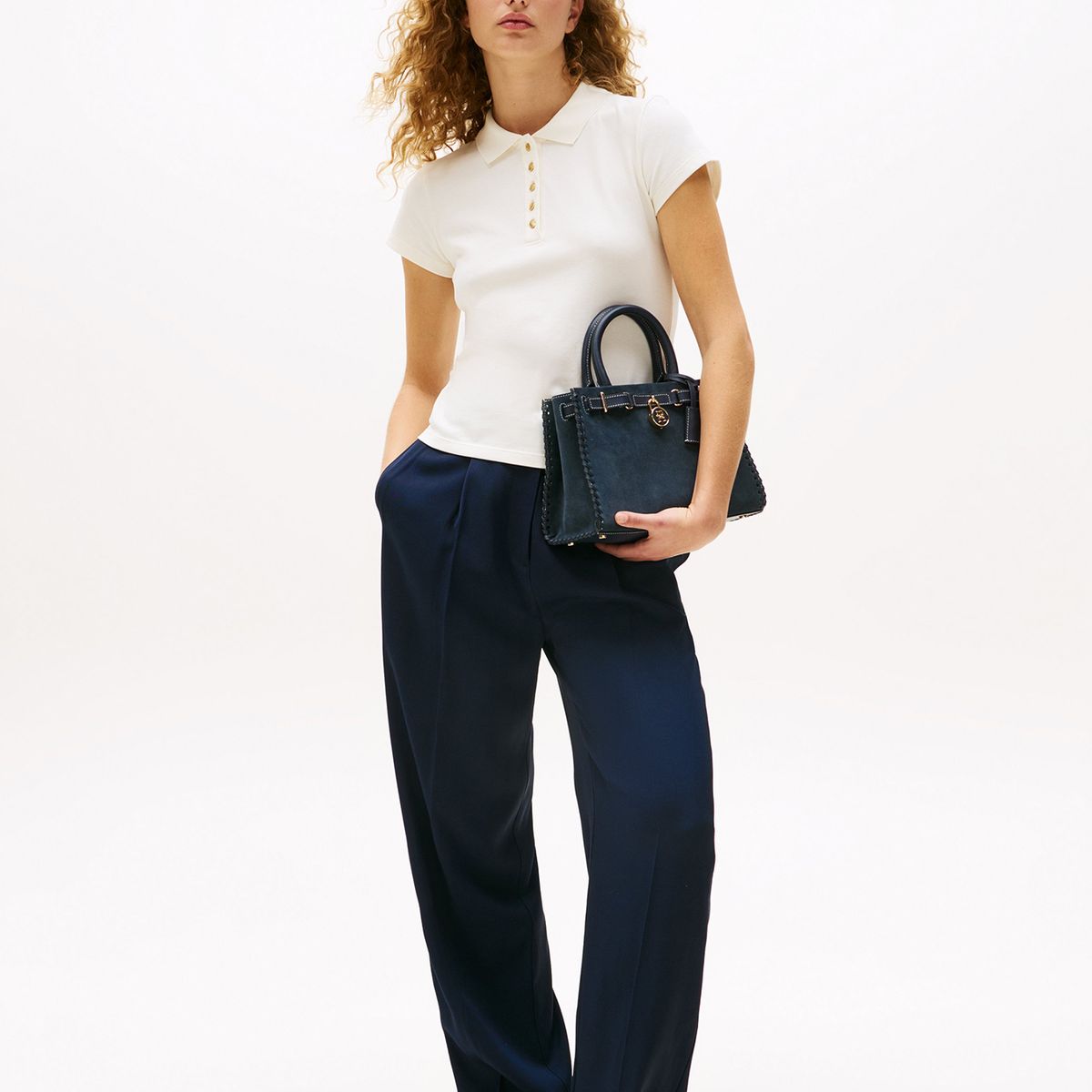 TOMMY HILFIGER - Polo Con Botones Dorados Slim Fit Blanco Tommy Hilfiger