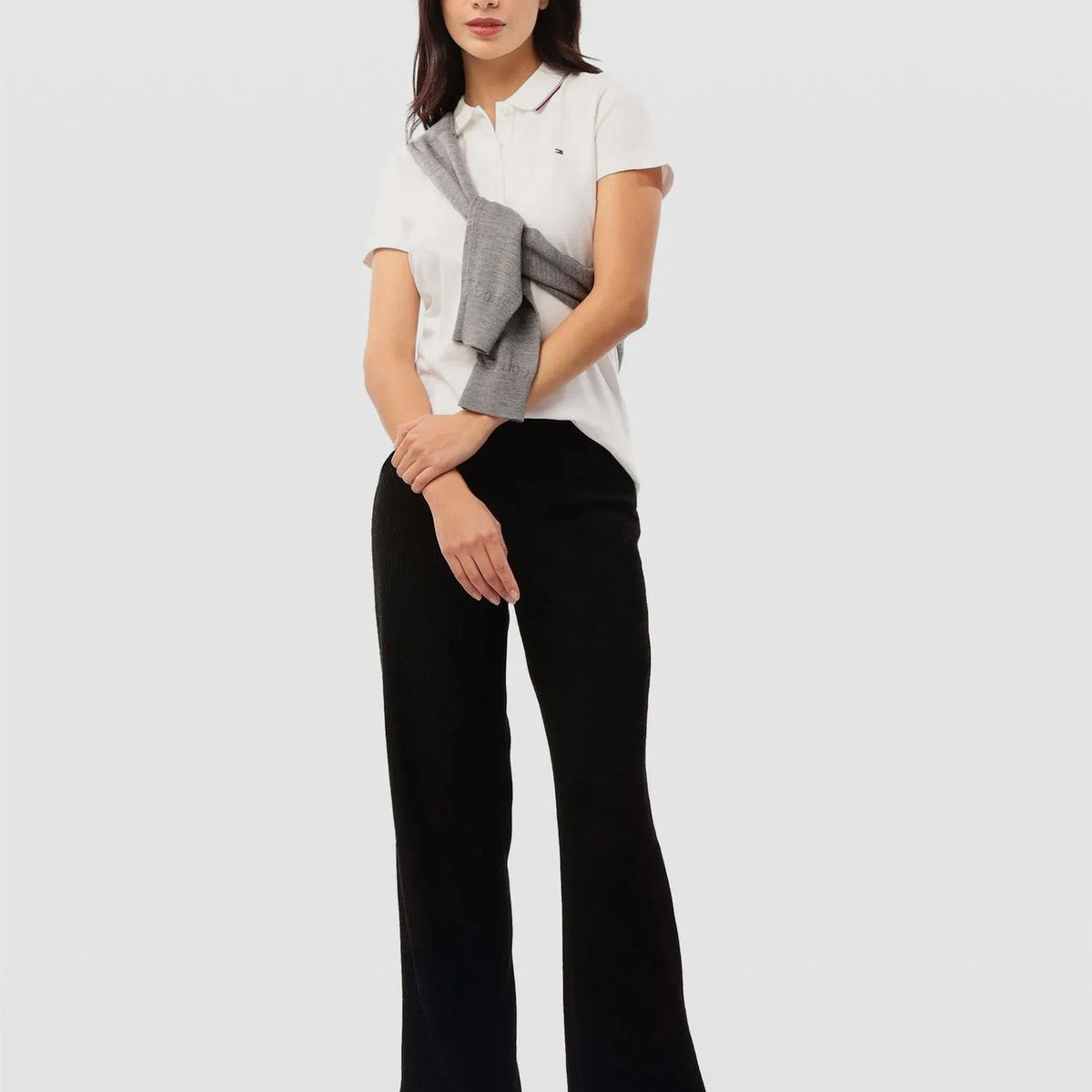 TOMMY HILFIGER - Polo Heritage Solid Slim Fit Blanco Tommy Hilfiger