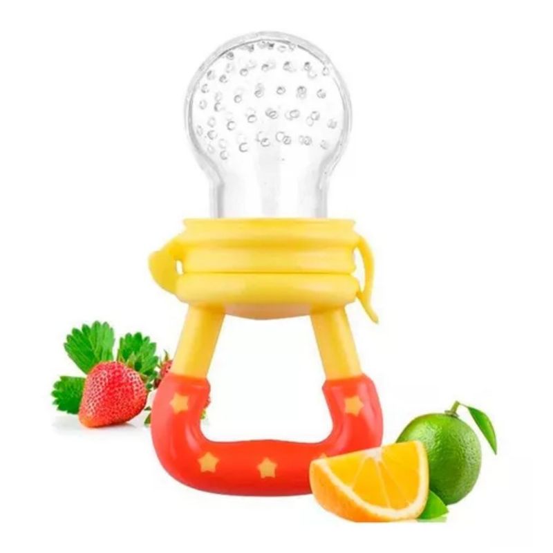 GENERICO - Chupete Silicona Bebe Para Comer Frutas Verduras AMARILLO