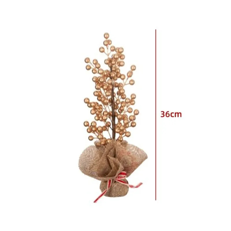 GENERICO - ARBOL DE NAVIDAD FRUTOS DORADOS 36X7CM