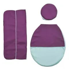 VELUTTI - Set de Fundas de Baño Bicolor 3 Piezas