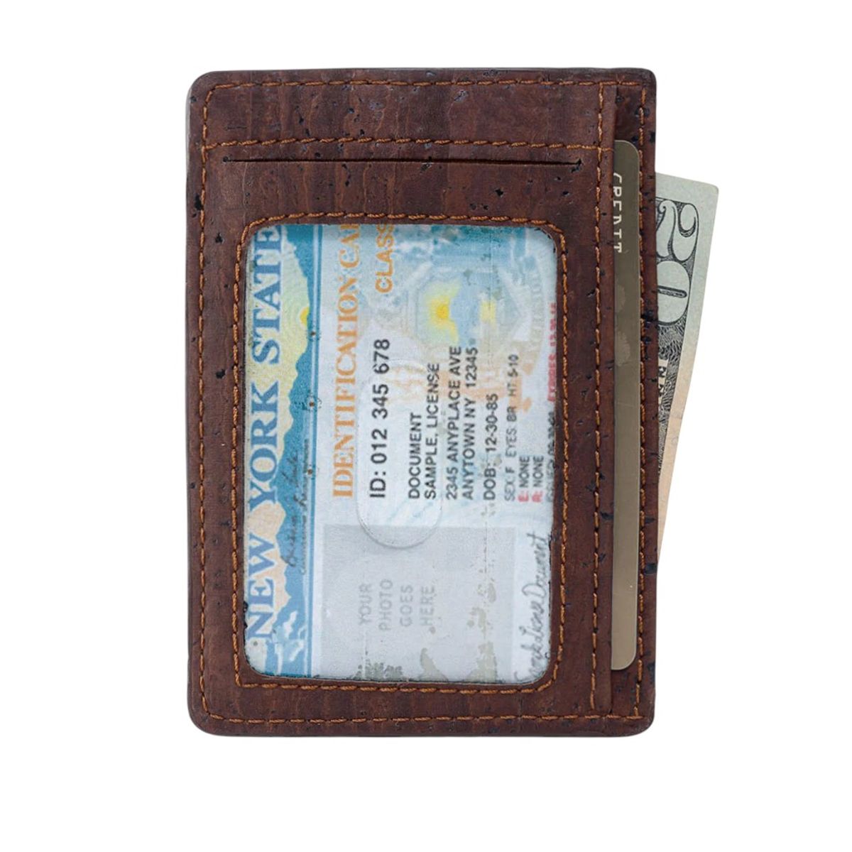 GENERICO - Billetera Tarjetas Corcho Delgada Anticlonacion Cuero Vegano