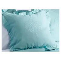 Funda de Cojín Bordado Turquesa 50x50 cm