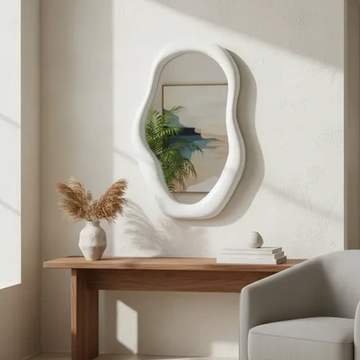 GENERICO - Espejo Decorativo Blanco 40cm