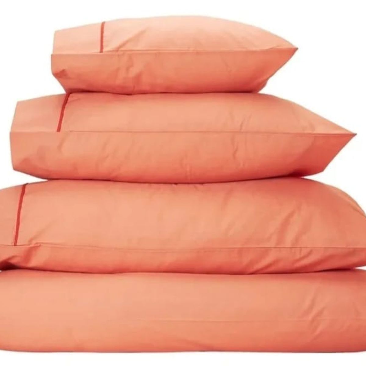 VELUTTI - Set de 2 Fundas  Almohadas 50x70 Cm  Naranjo