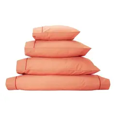VELUTTI - Set de 2 Fundas Almohadas 50x70 Cm Naranjo