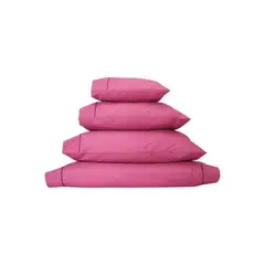 VELUTTI - Set de 2 Fundas Almohadas 50x70 Cm Frambuesa