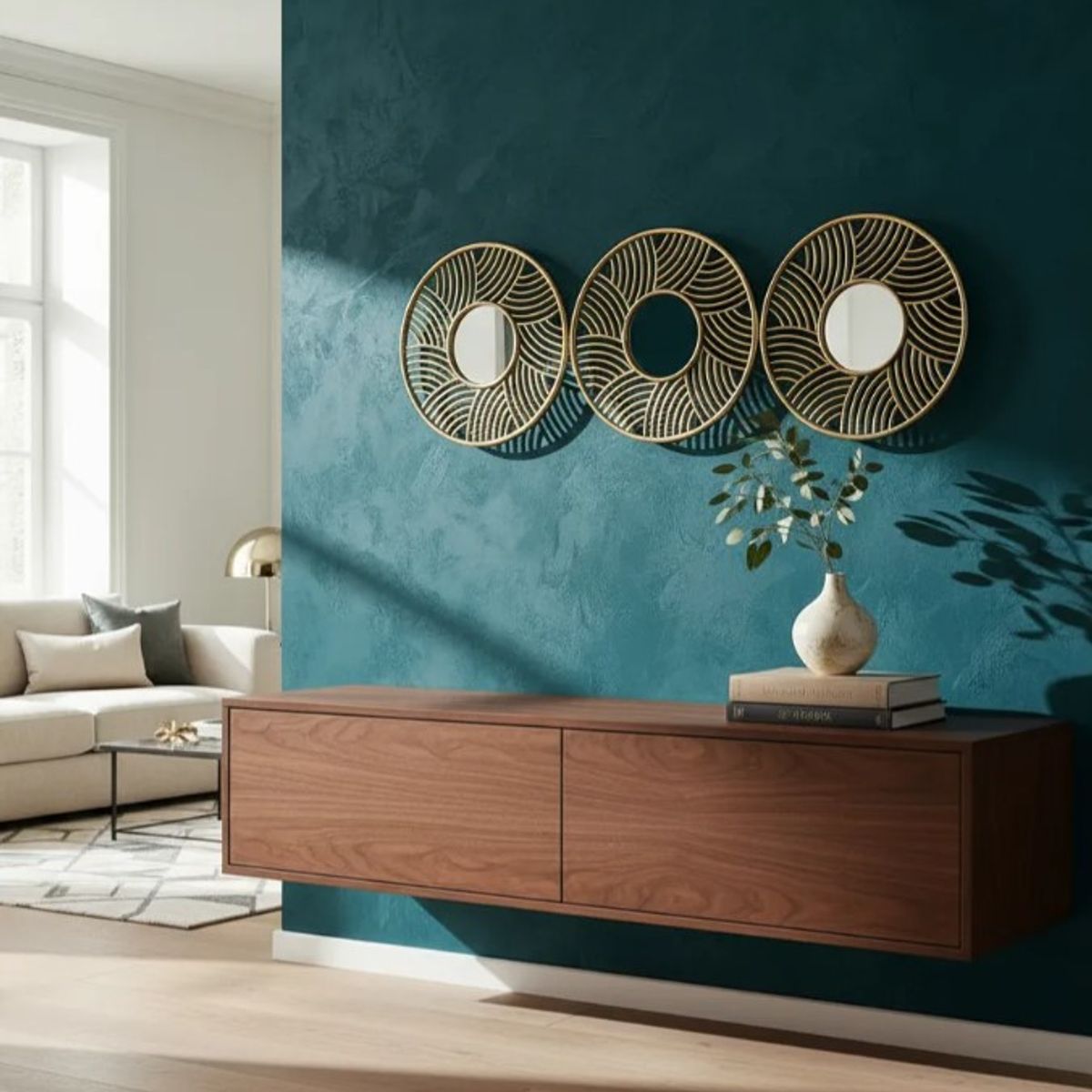 GENERICO - Set 3 Espejos Decorativos Redondos 25cm