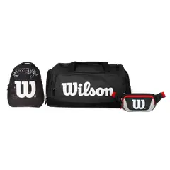 WILSON - Pack bolso Luton + Banano Delta + Mochila Sweet negra