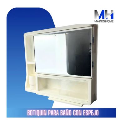 Imagen 2 del producto Mueble Botiquin Plastico Para Baño Con Espejo Flotante