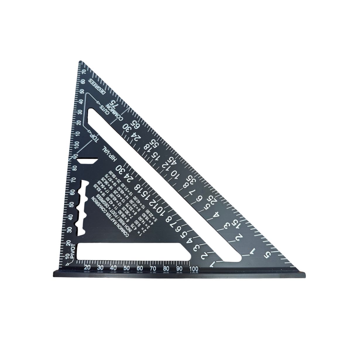 GENERICO - Escuadra Rapida Metrica Aluminio Carpinteria Negro 7 Pulgadas