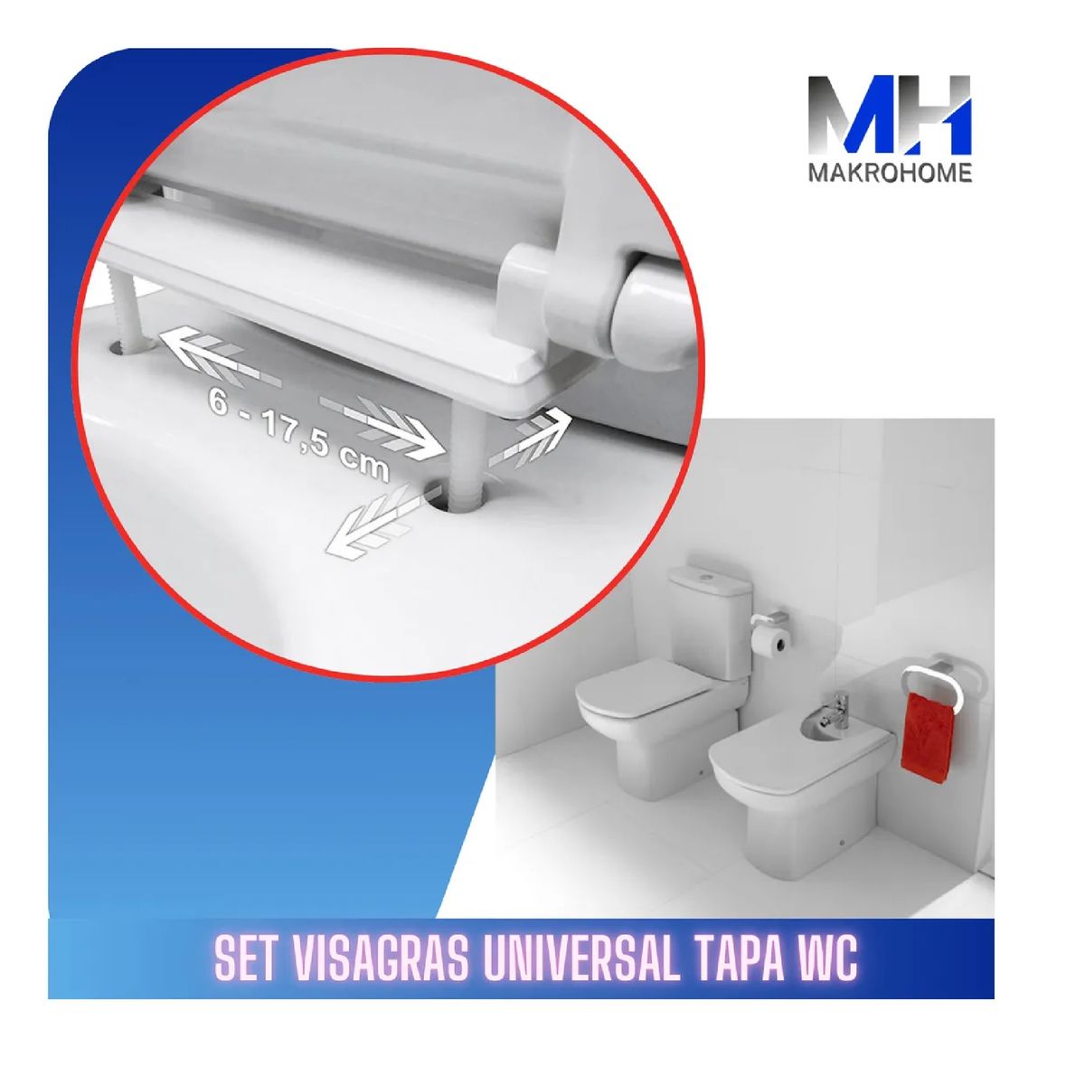Bisagra Universal Ajustable Para Asiento De Inodoro Wc, marca GENERICO - Foto 2