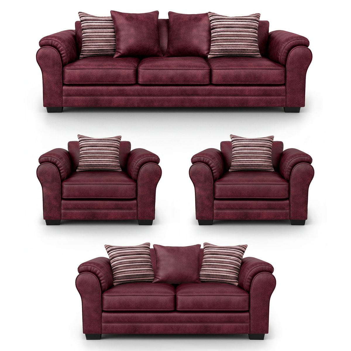 AMERICA DECORA - Living 9 Cuerpos 4+3+1+1 XL Con Resorte Estructural Grandón Envejecido