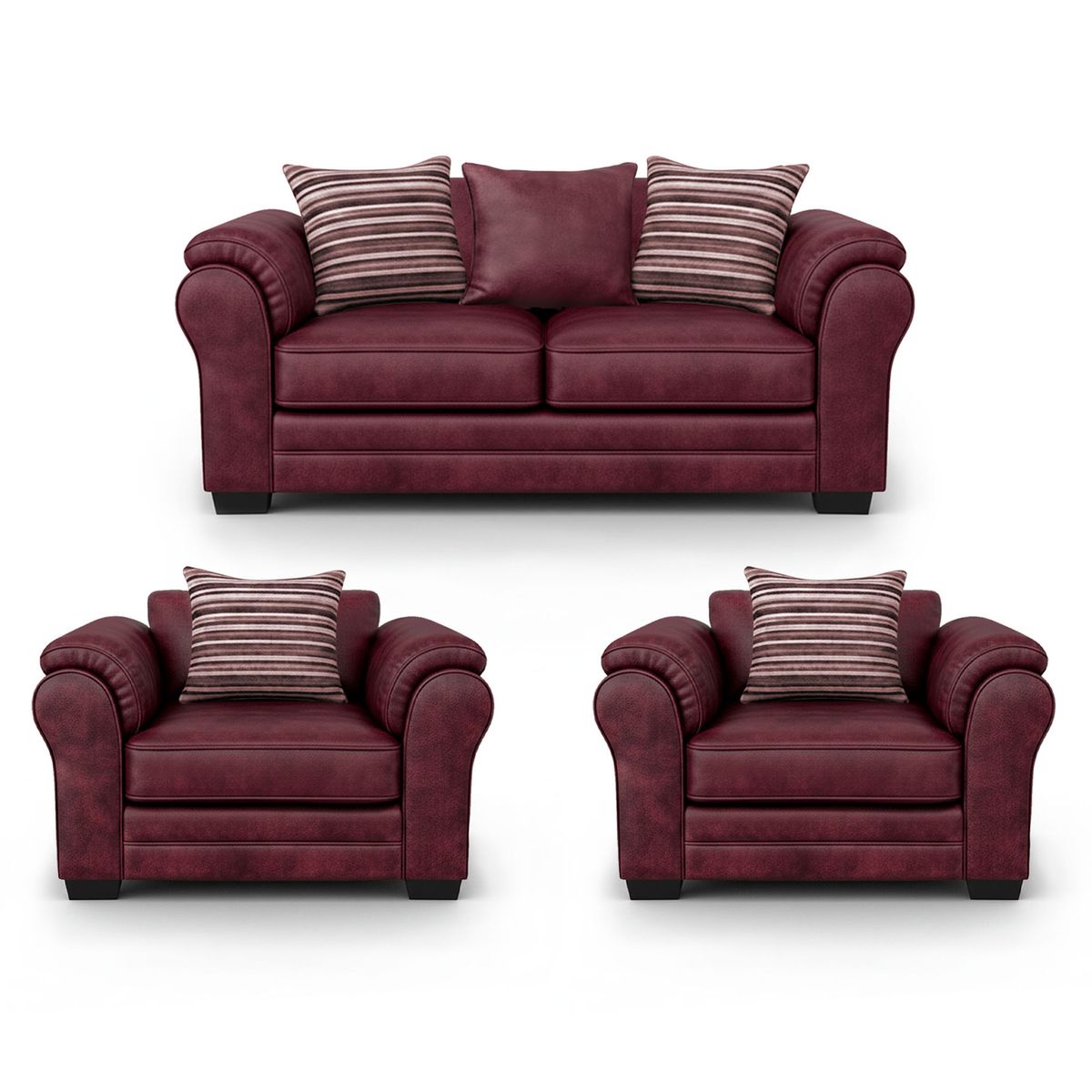 AMERICA DECORA - Living 5 Cuerpos 3+1+1 XL Con Resorte Estructural Grandón Envejecido