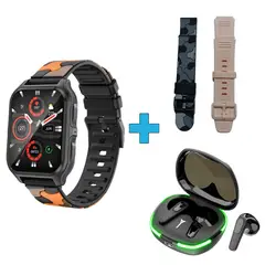 GENERICO - Reloj Smartwatch unisex + regalo audífonos + correa deportiva extra