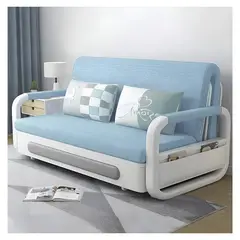 GENERICO - Futón Steel Blanco Celeste