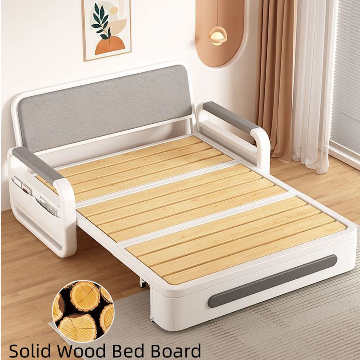 GENERICO - Futón Steel Blanco Gris