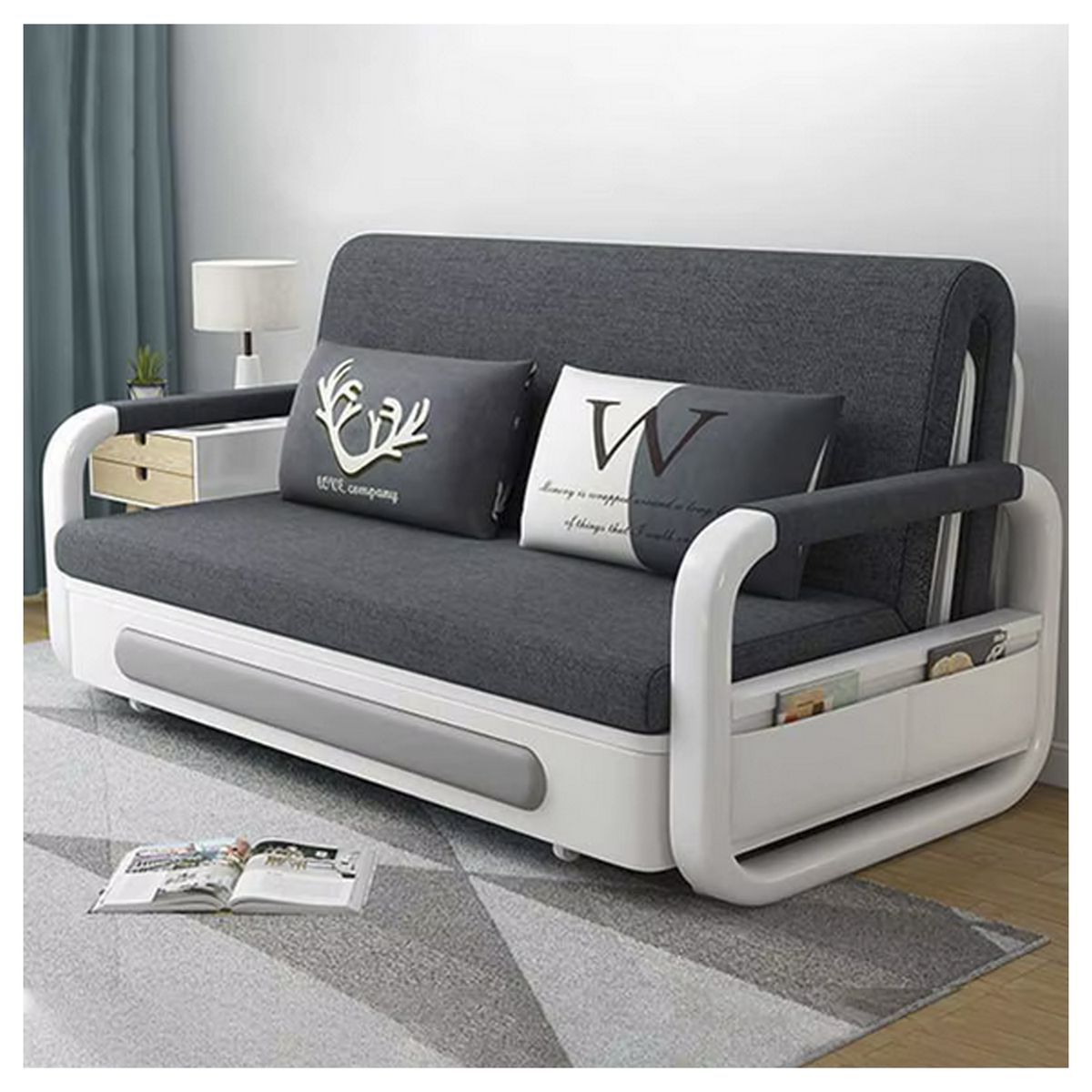 GENERICO - Futón Steel Blanco Marengo