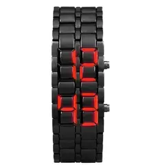 GENERICO - Reloj Hombre Led Samurai Binario Digital Correa De Metal