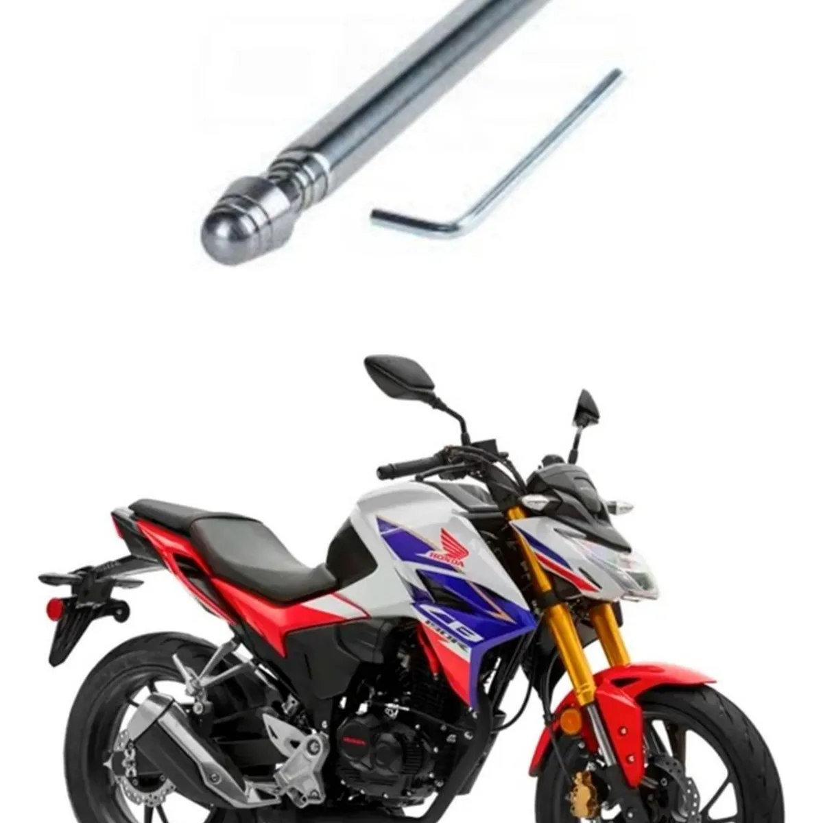 GENERICO - Antena Corta Hilo para Moto Honda Cb 190r 2.0