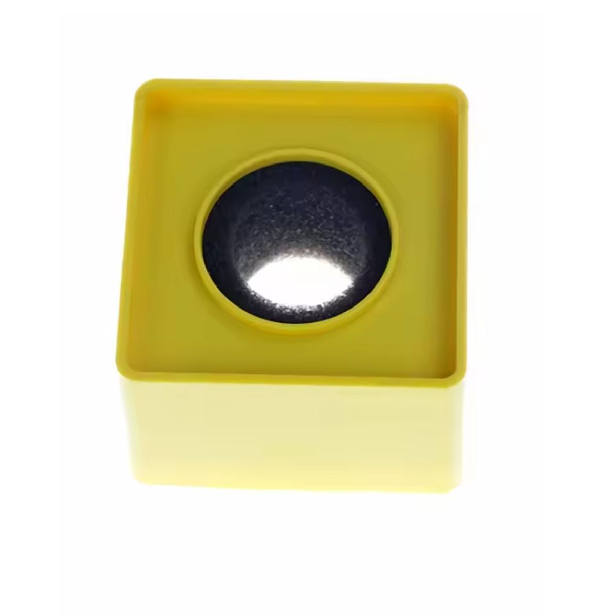 GENERICO - Cubo Microfono Cubo Acrilico Para Logo Microfono Flags Amarillo