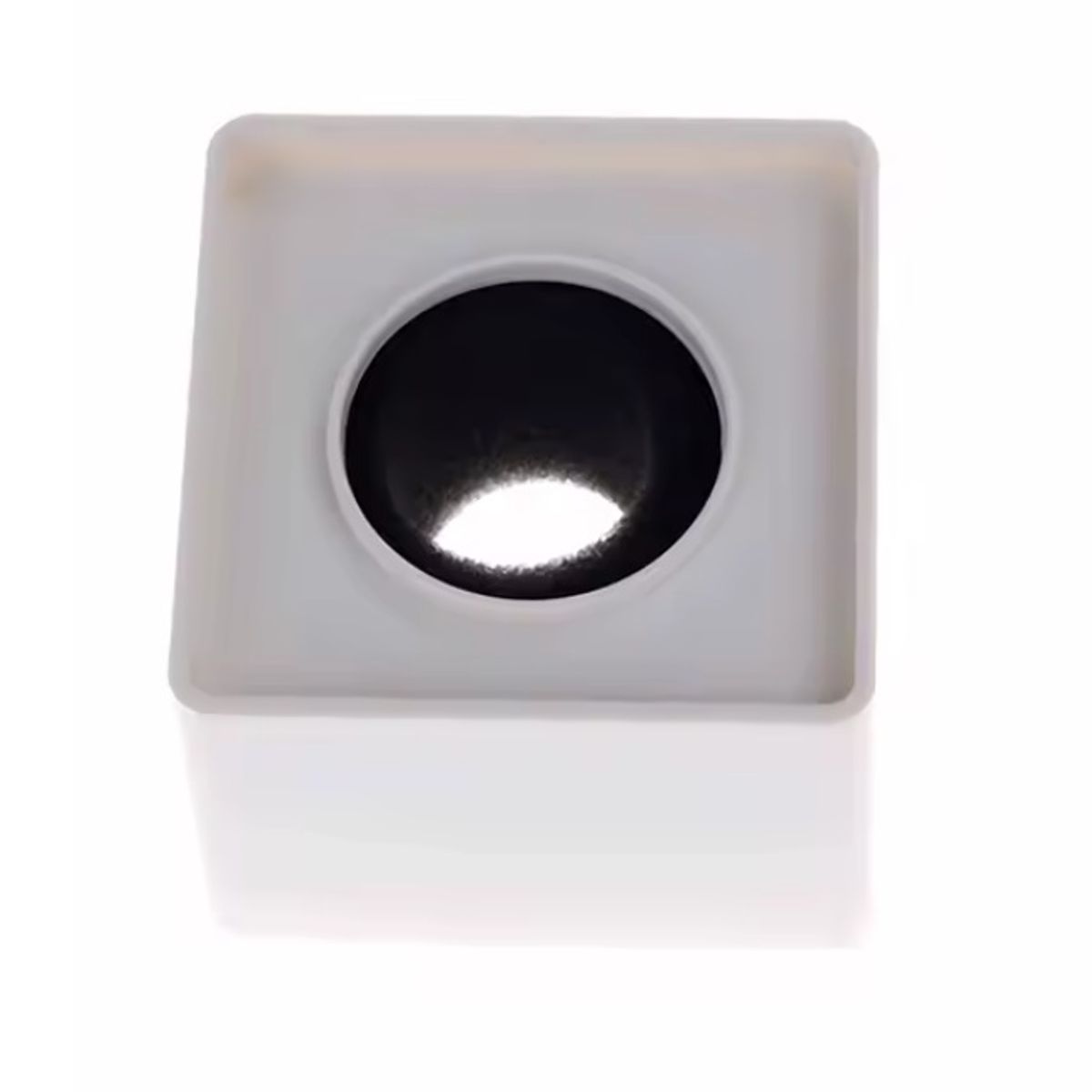 GENERICO - Cubo Microfono Cubo Acrilico Para Logo Microfono Flags Blanco