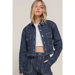 VRUSSO - Chaqueta Denim Algodón Manga Larga