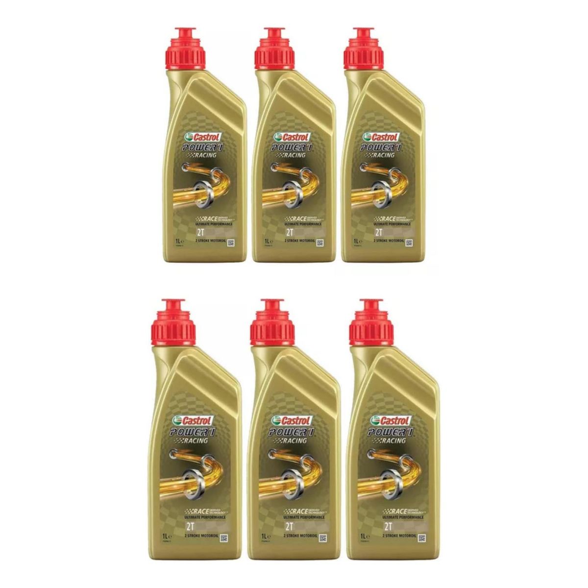 CASTROL - Aceite Castrol Power 1 Full Sintetico 2t Racing Original 6l