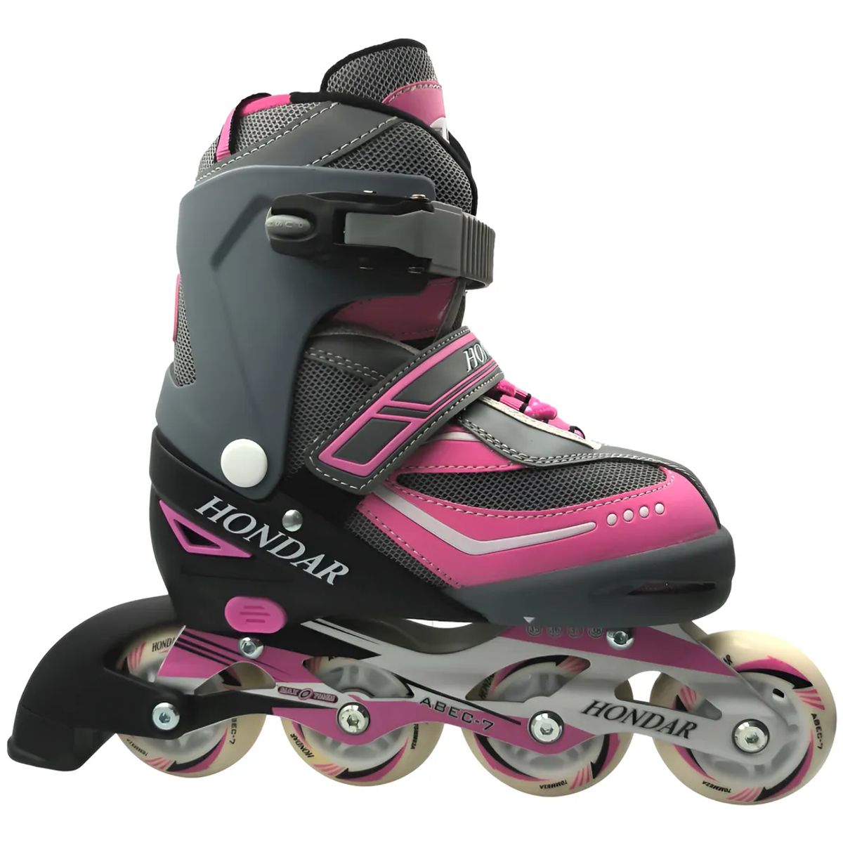 GENERICO - Patines en línea roller talla 37-40 ajustable fucsia
