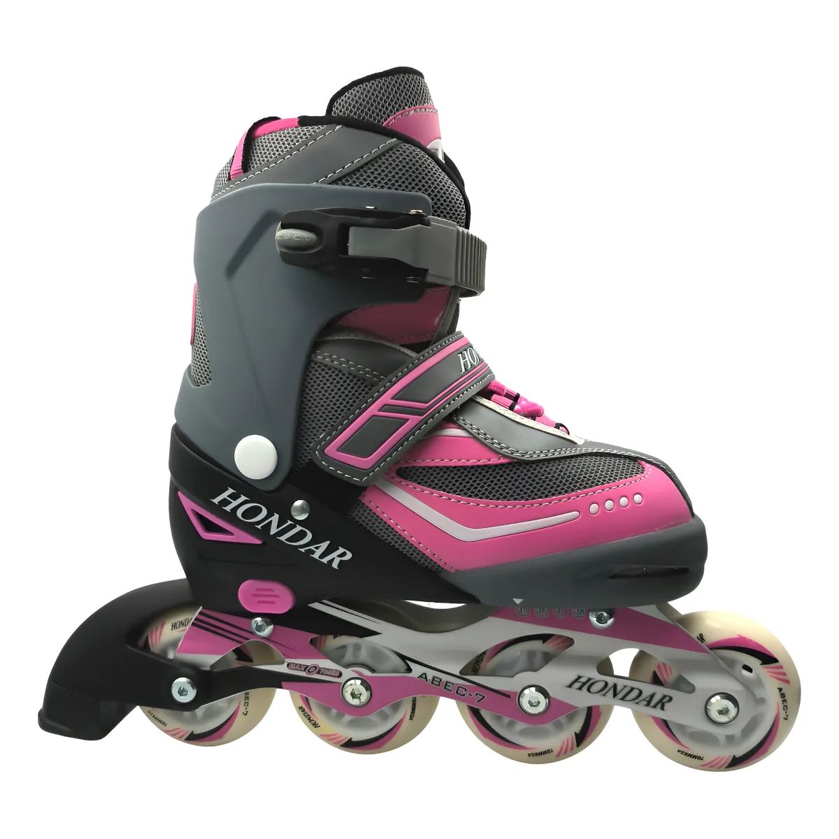 GENERICO - Patines en línea roller talla 37-40 ajustable fucsia