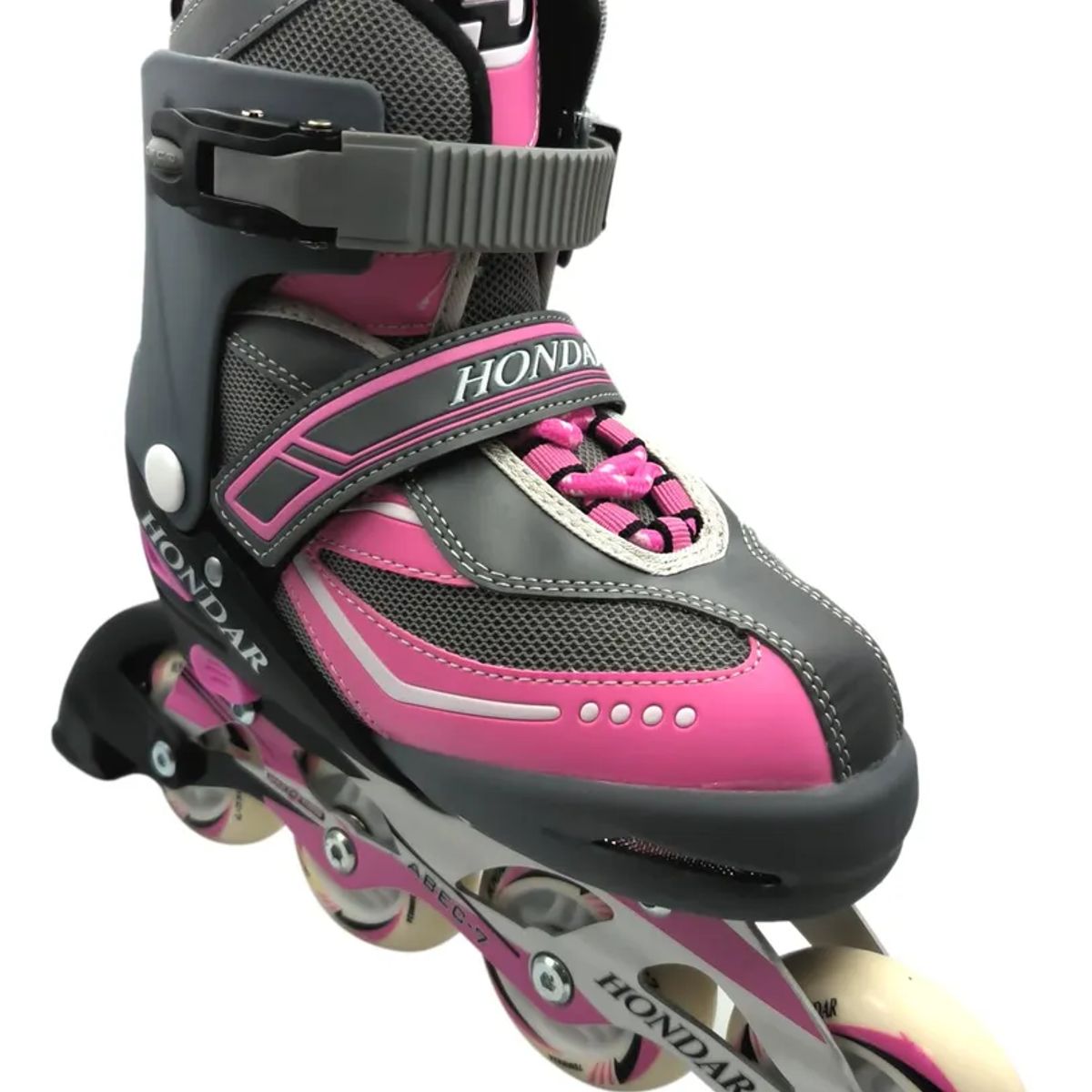 GENERICO - Patines en línea roller talla 37-40 ajustable fucsia