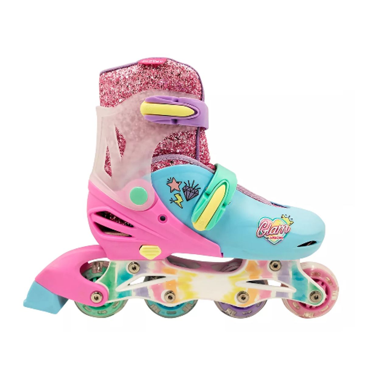 GENERICO - Patines en línea Rush Girl-2025 ajustables T 34-37 rosado