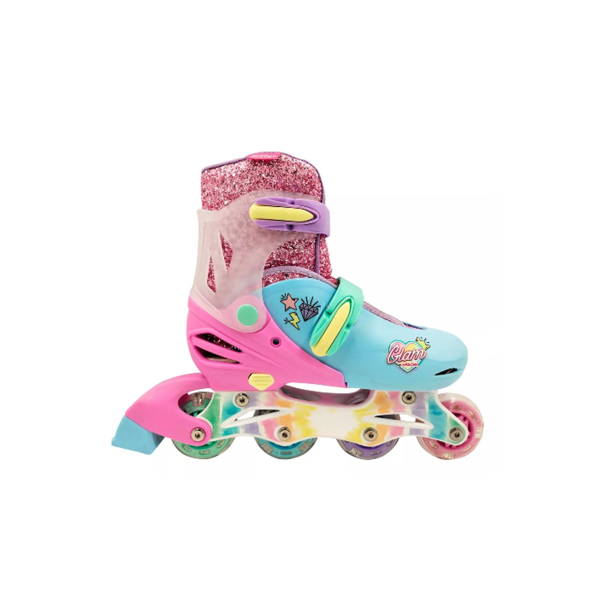 GENERICO - Patines en línea Rush Girl-2025 ajustables T 34-37 rosado