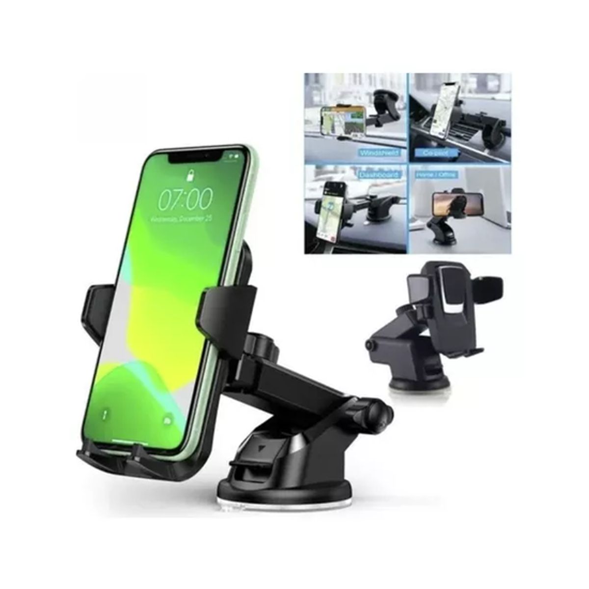 GENERICO - Soporte de manubrio Bicicleta-Moto Anti Vibración ajustable Negro