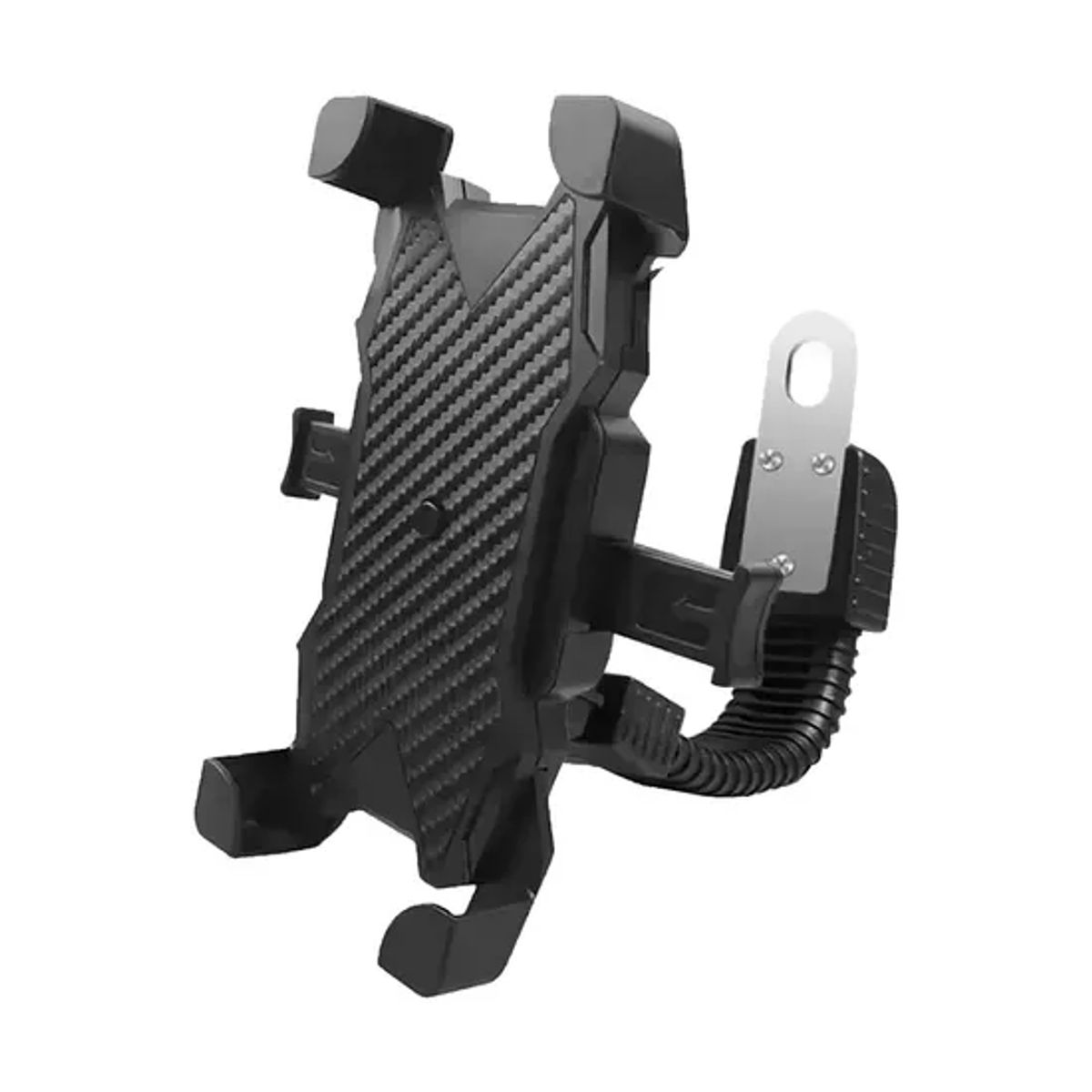 GENERICO - Porta Smartphone Celular Metálico Para Moto Bicicleta Grande Color Negro