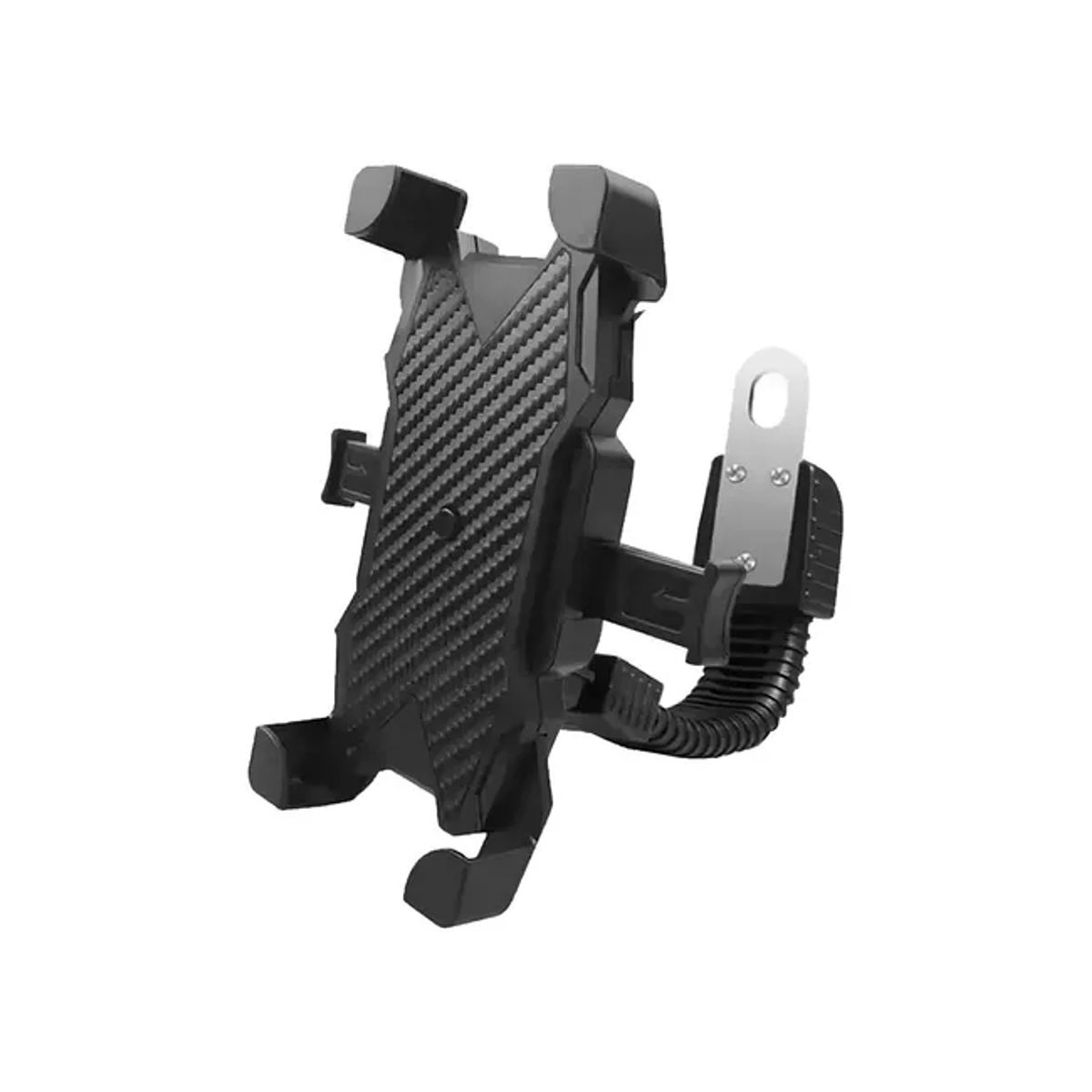 GENERICO - Porta Smartphone Celular Metálico Para Moto Bicicleta Grande Color Negro