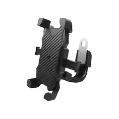 GENERICO - Porta Smartphone Celular Metálico Para Moto Bicicleta Grande Color Negro