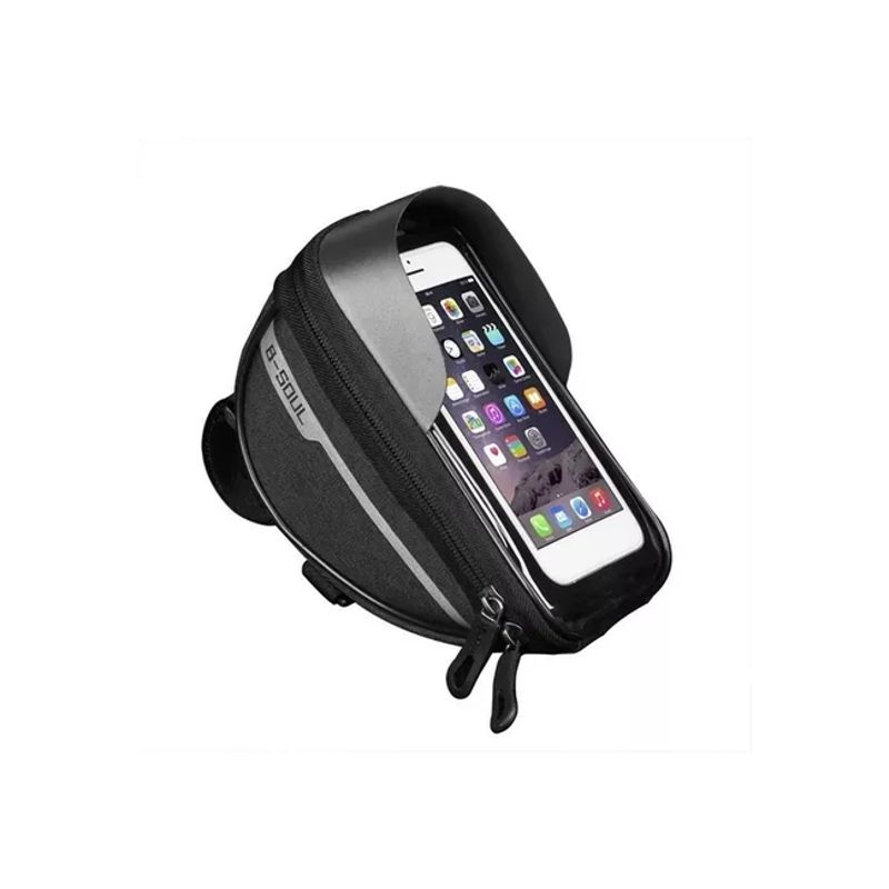 GENERICO - Soporte Aluminio Celular Para Bicicleta Y Moto Negro