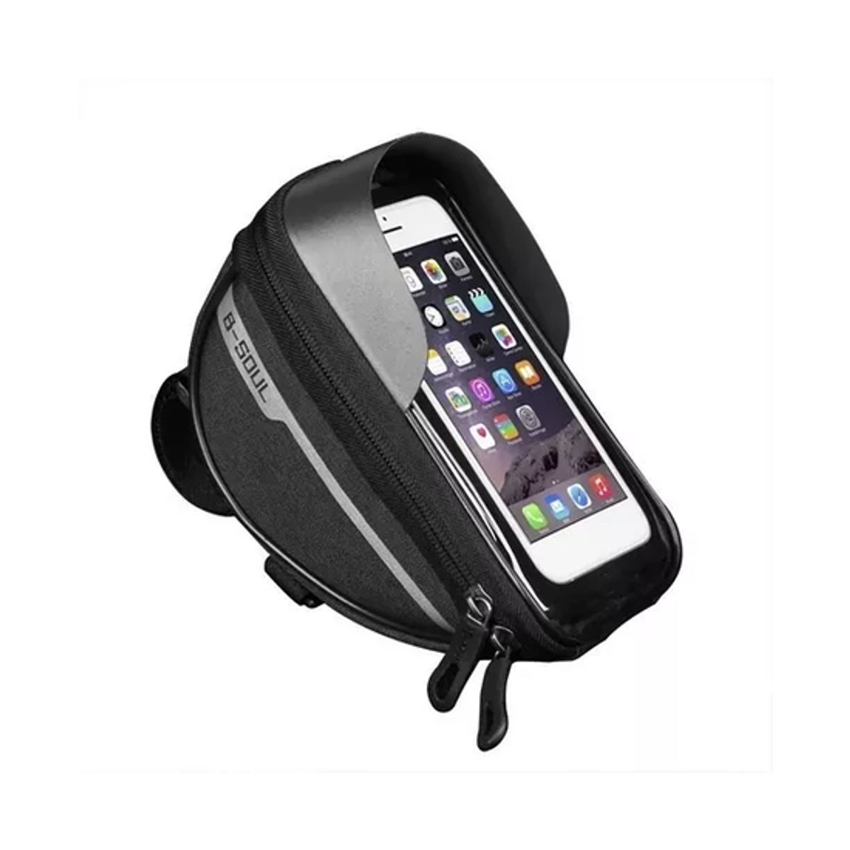GENERICO - Soporte Porta Celular Moto Bicicleta Impermeable Xl Pro Negro