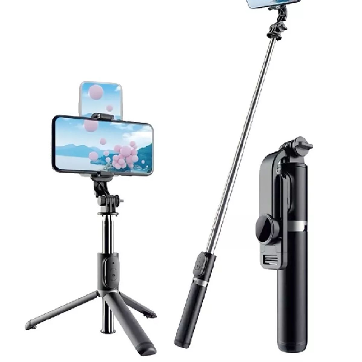 GENERICO - Palo selfie trípode bastón extensible Bluetooth