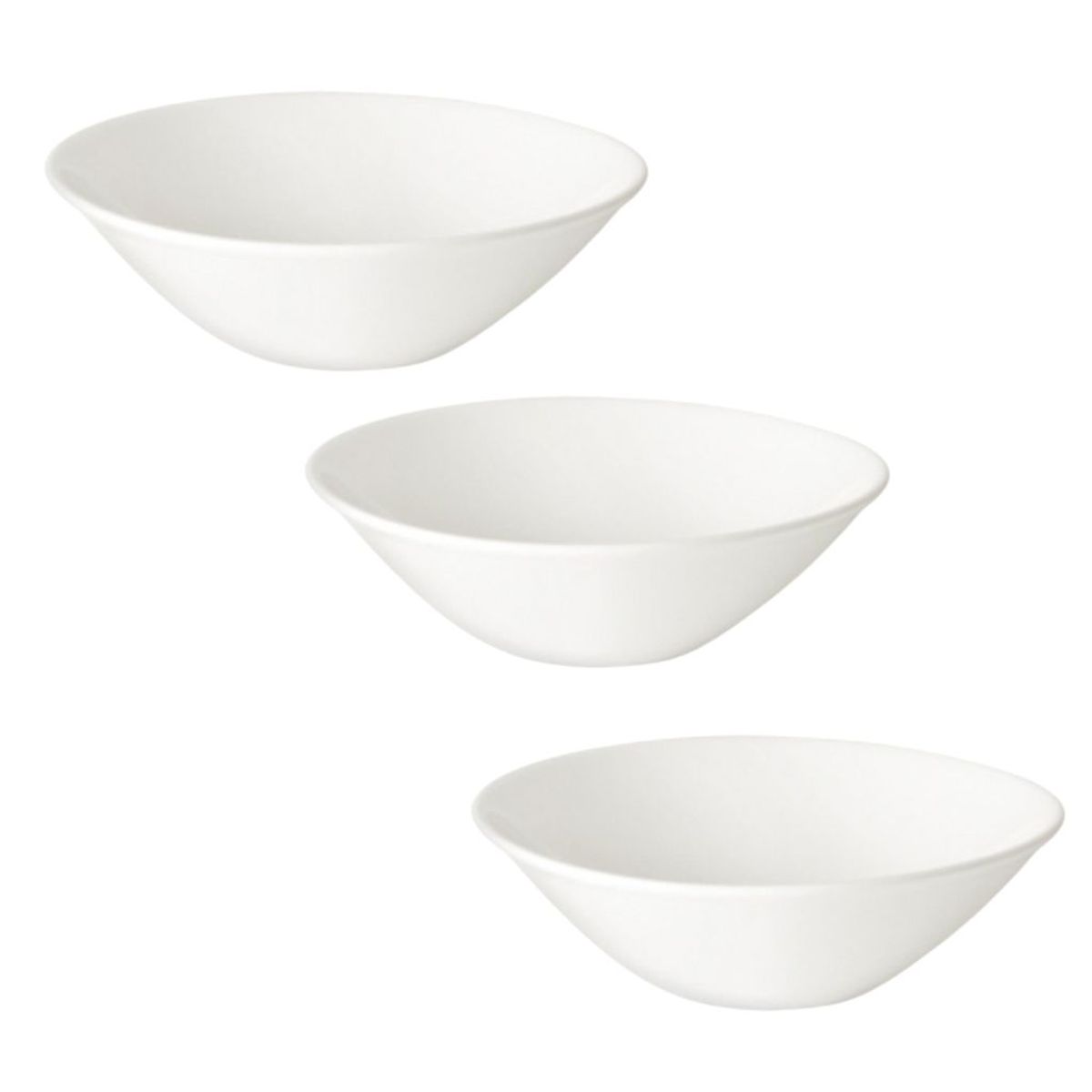 CORONA - Set de 3 Ensaladera BOWL de porcelana 21 Cm 1lt Corona