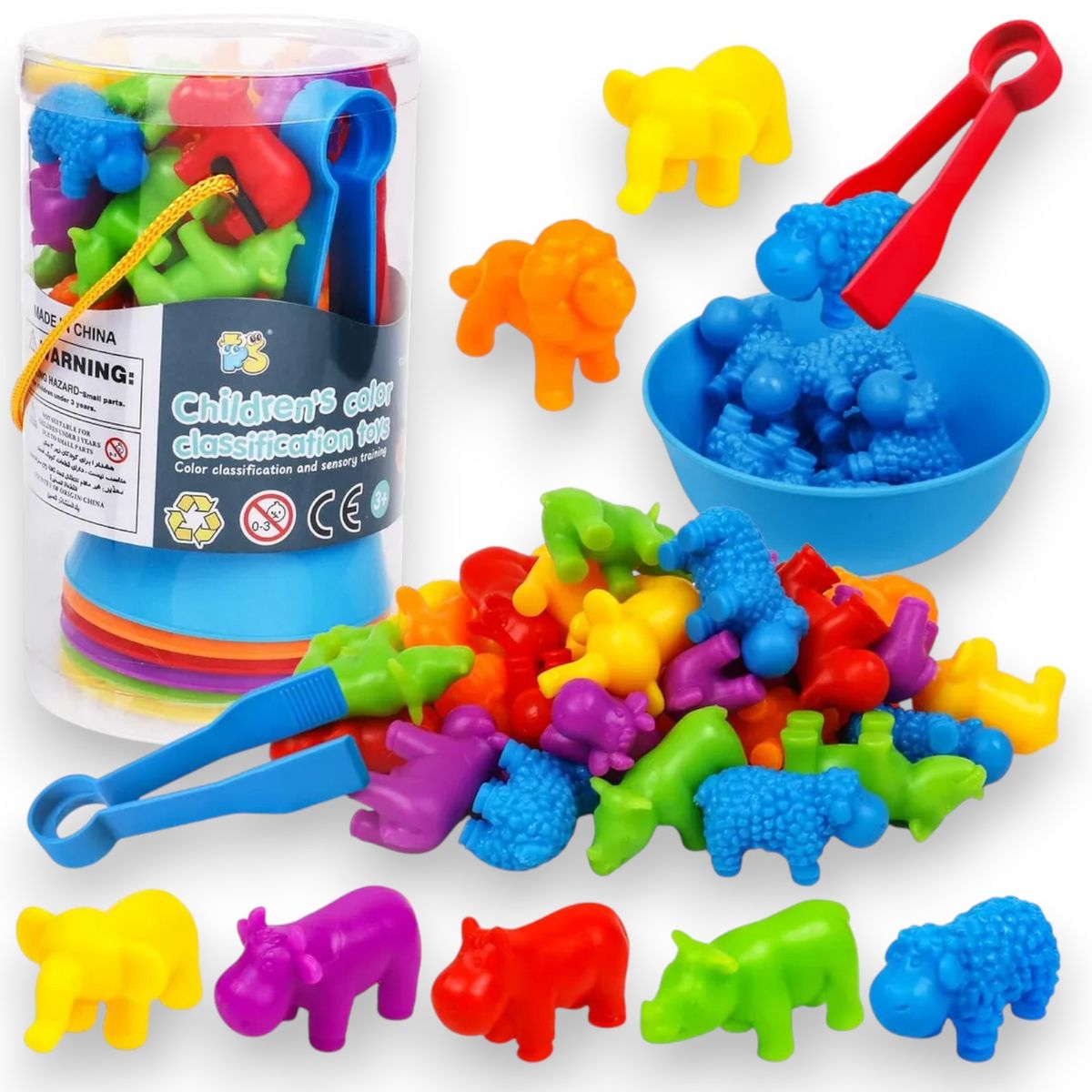 GENERICO - JUEGO DE CLASIFICACION DE ANIMALES CONTEO Y COLORES