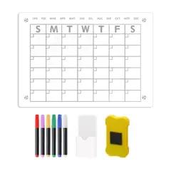 ATURE - Pizarra De Planificación Transparente Calendario+6 Bolígrafo